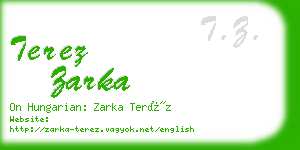 terez zarka business card